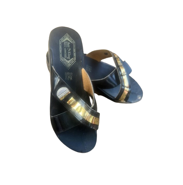 Glittery Embellished Slippers 054