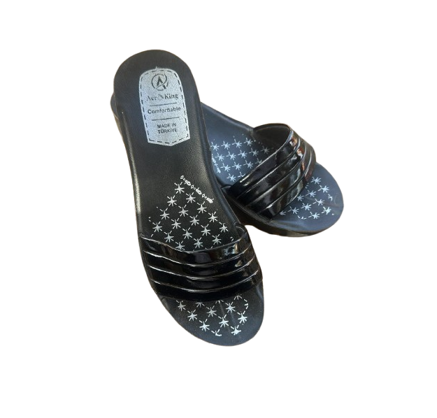 Glittery Embellished Slippers 055