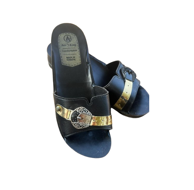 Glittery Embellished Slippers 057