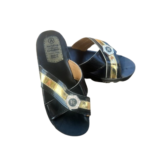 Glittery Embellished Slippers 058