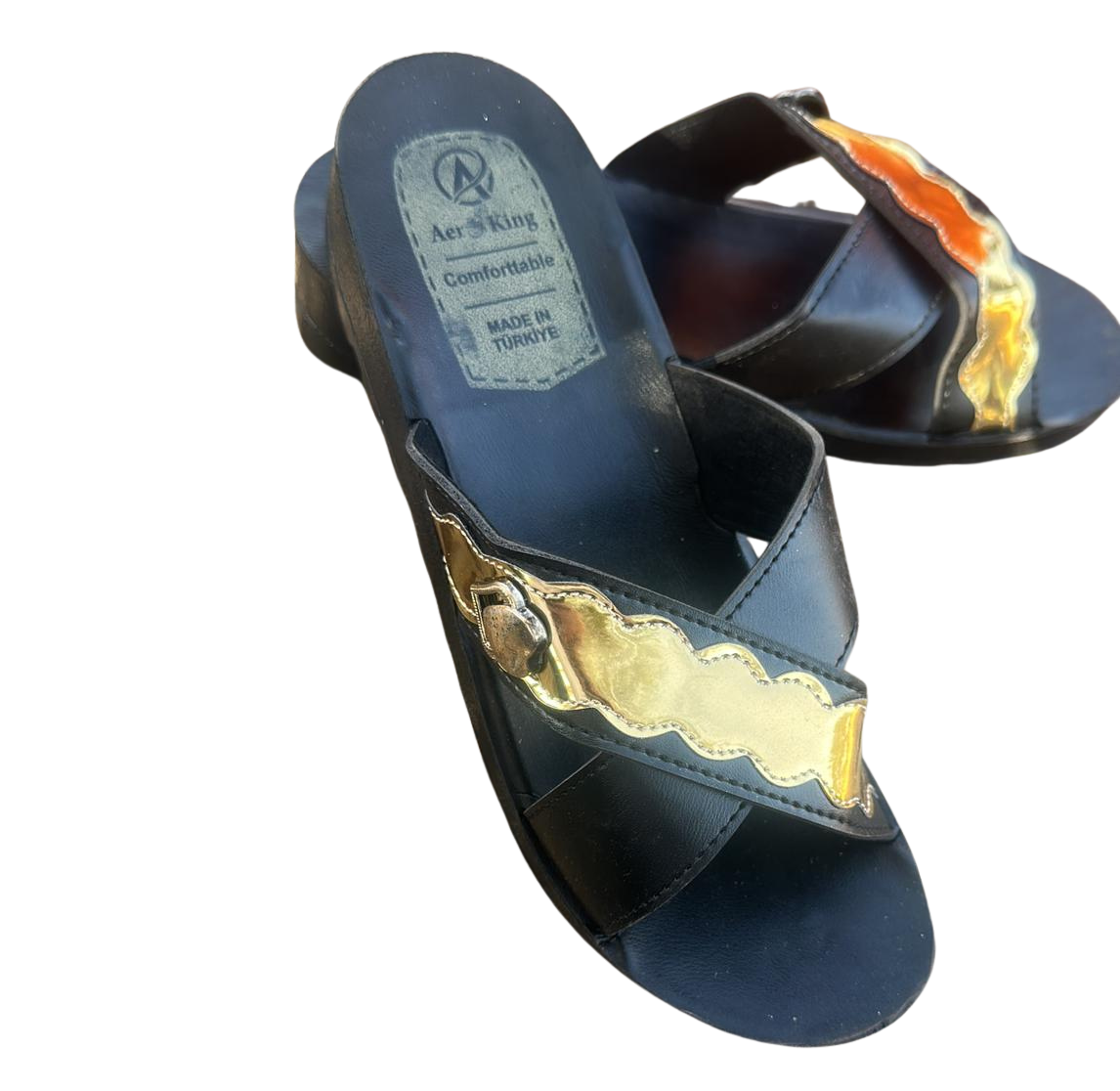 Glittery Embellished Slippers 066
